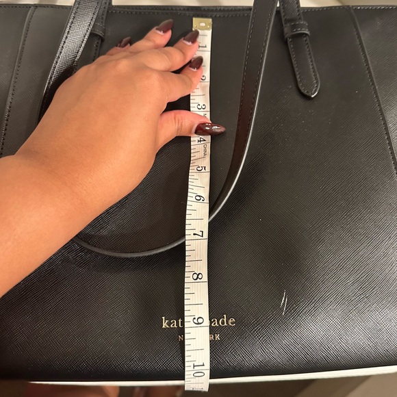 Kate Spade Black Saffiano Leather Tote Bag — Work, Laptop & Everyday Purse - Picture 9 of 11